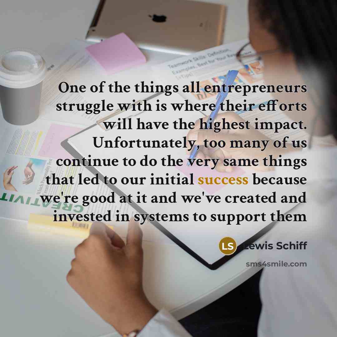 “One of the things all entrepreneurs struggle with is where…” quote by Lewis Schiff