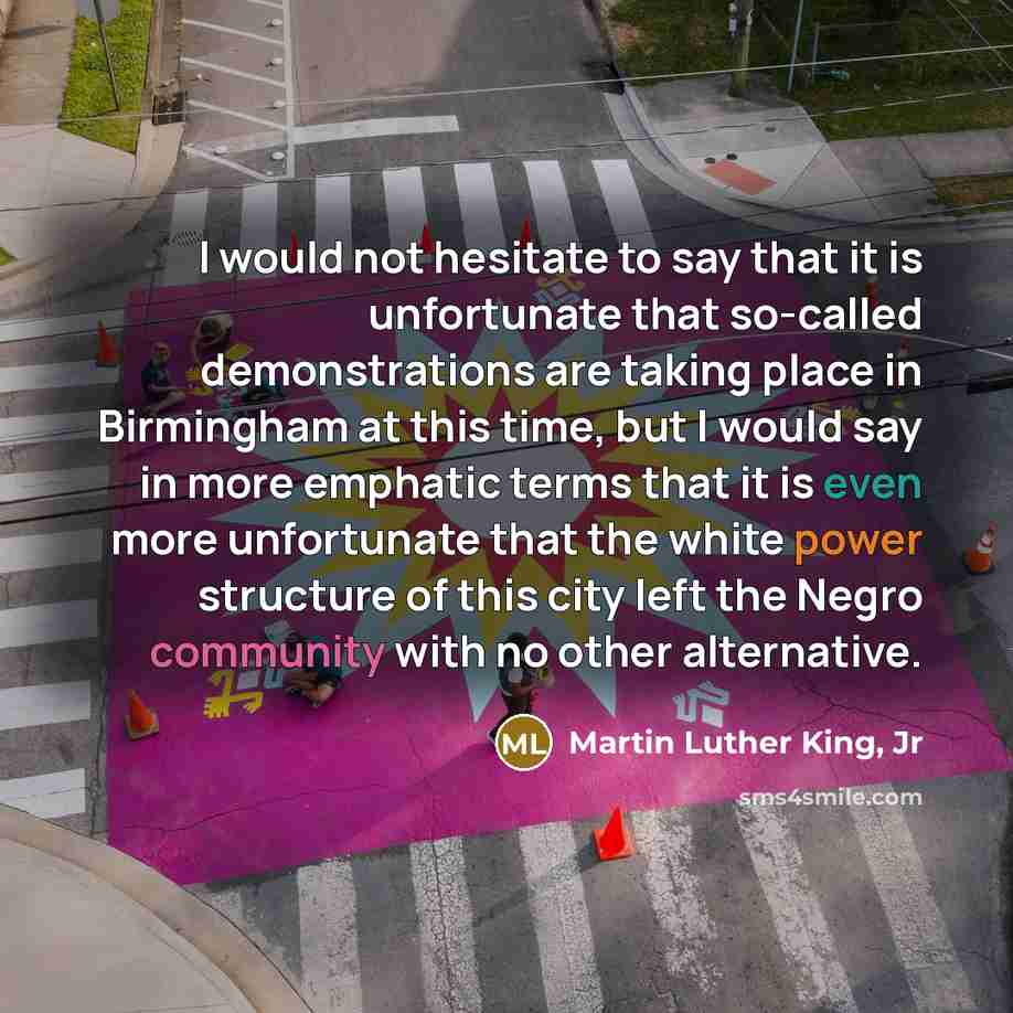 “I would not hesitate to say that it is unfortunate…” quote by Martin Luther King, Jr