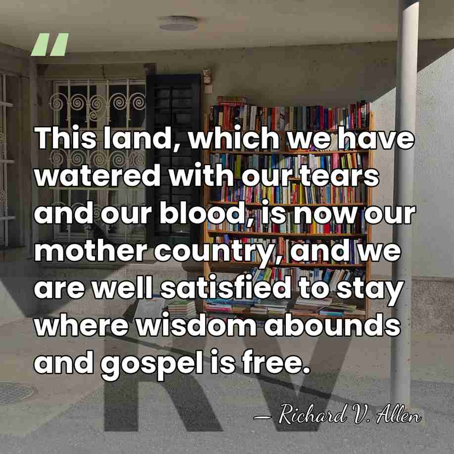 This land, which we have watered with our tears and our blood,&hellip; - Richard V. Allen