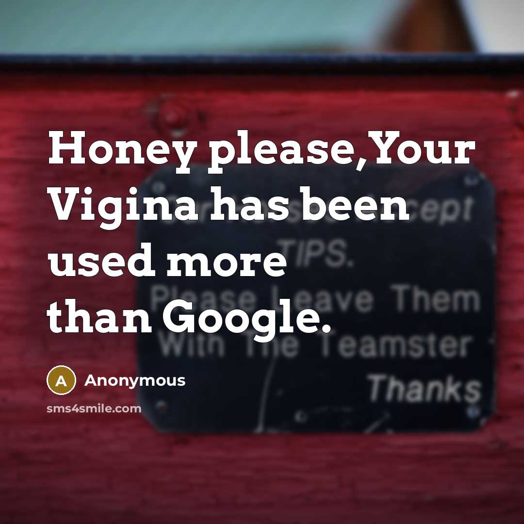 “Honey please,Your Vigina has been used more than Google.” quote by Anonymous