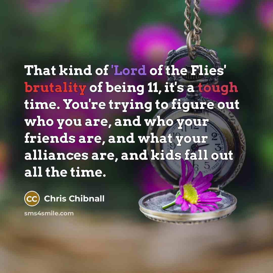 “That kind of 'Lord of the Flies' brutality of being…” quote by Chris Chibnall