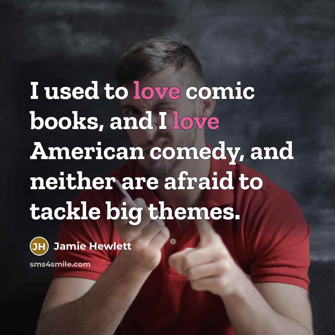 “I used to love comic books, and I love American…” quote by Jamie Hewlett