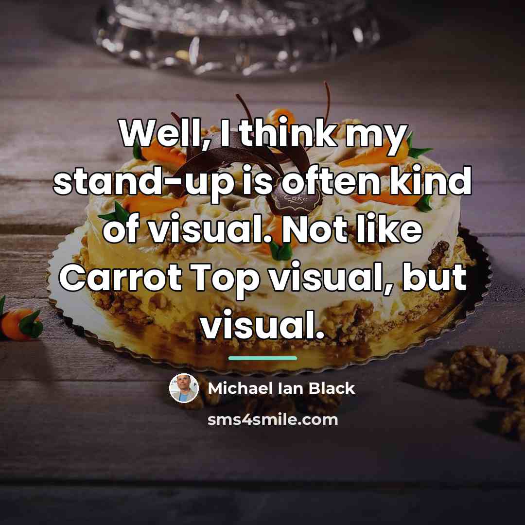 “Well, I think my stand-up is often kind of visual.…” quote by Michael Ian Black