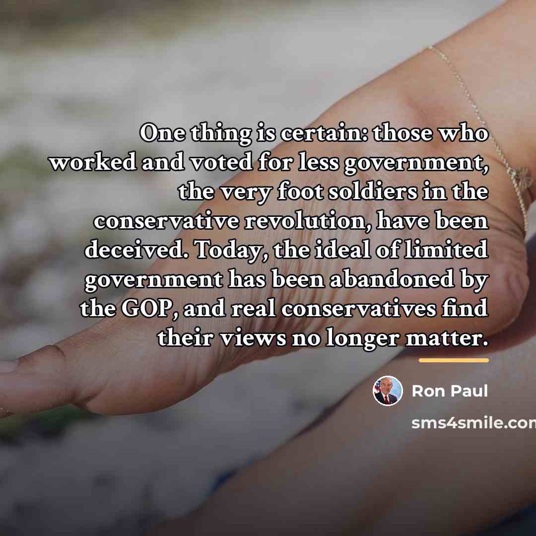 “One thing is certain: those who worked and voted for…” quote by Ron Paul