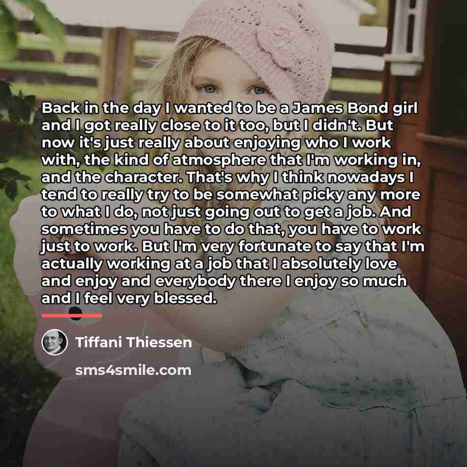 “Back in the day I wanted to be a James…” quote by Tiffani Thiessen