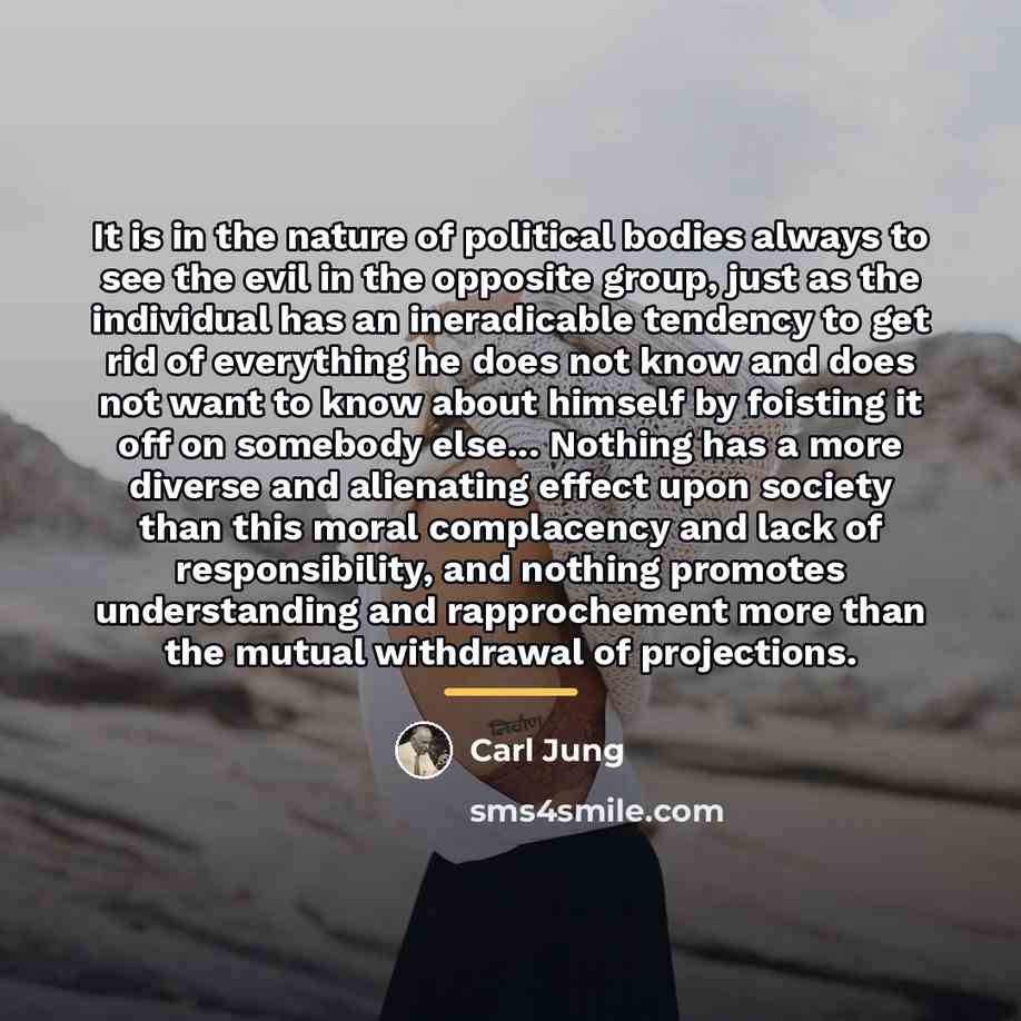 “It is in the nature of political bodies always to…” quote by Carl Jung