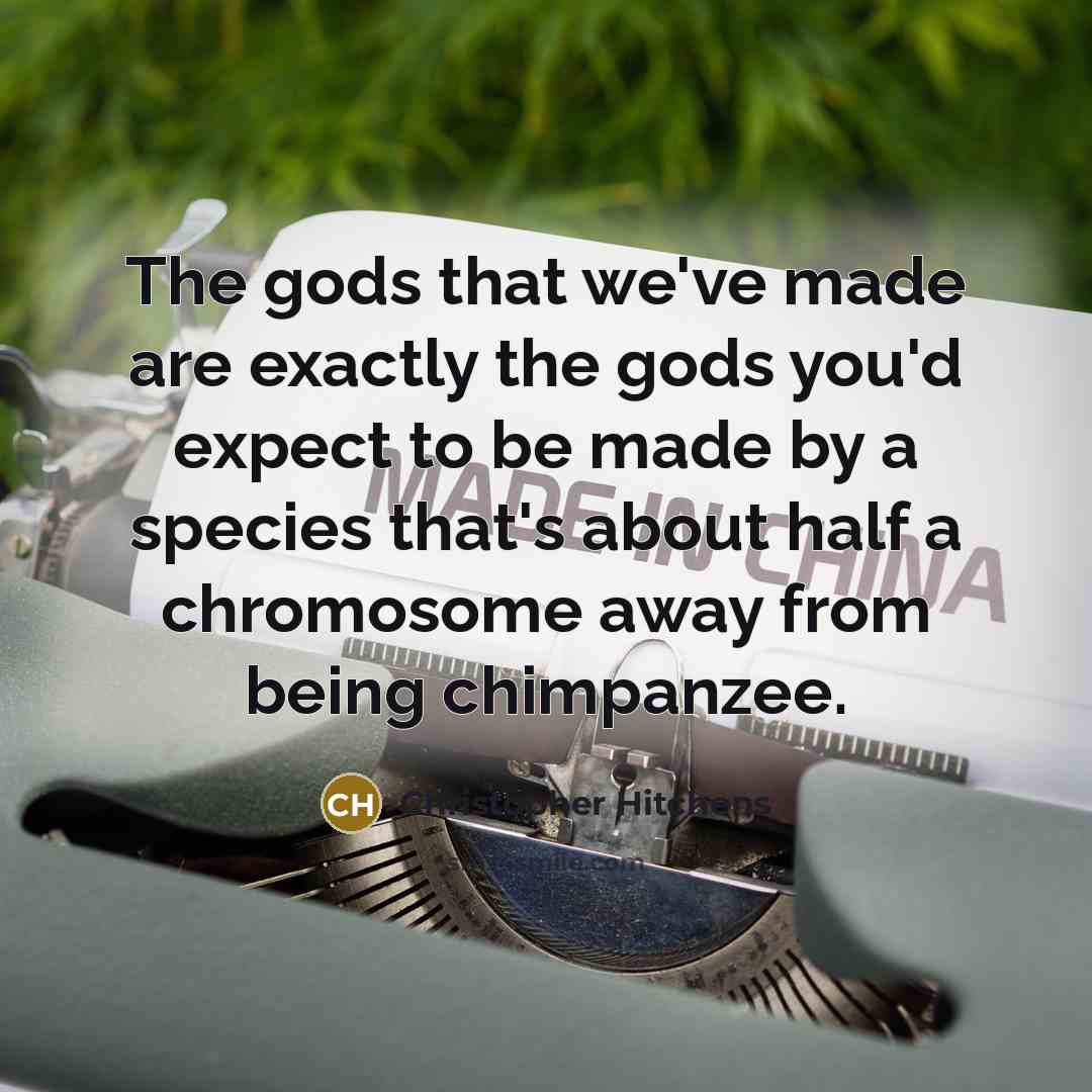 “The gods that we've made are exactly the gods you'd…” quote by Christopher Hitchens