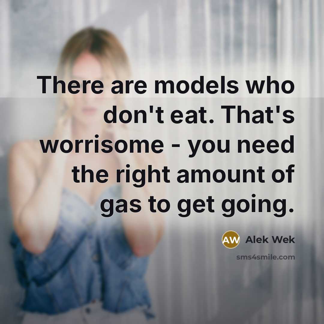 “There are models who don't eat. That's worrisome - you…” quote by Alek Wek