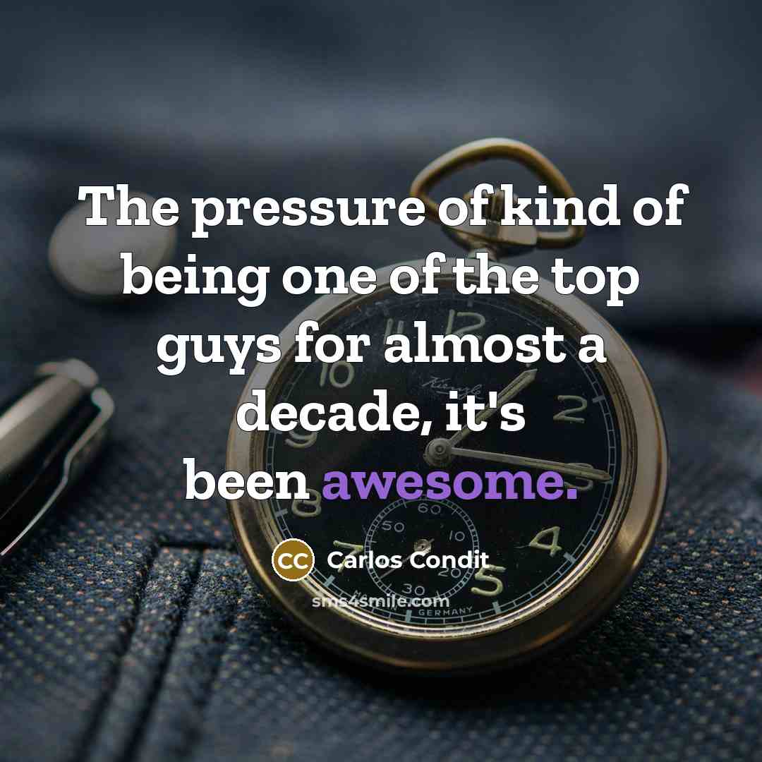 “The pressure of kind of being one of the top…” quote by Carlos Condit