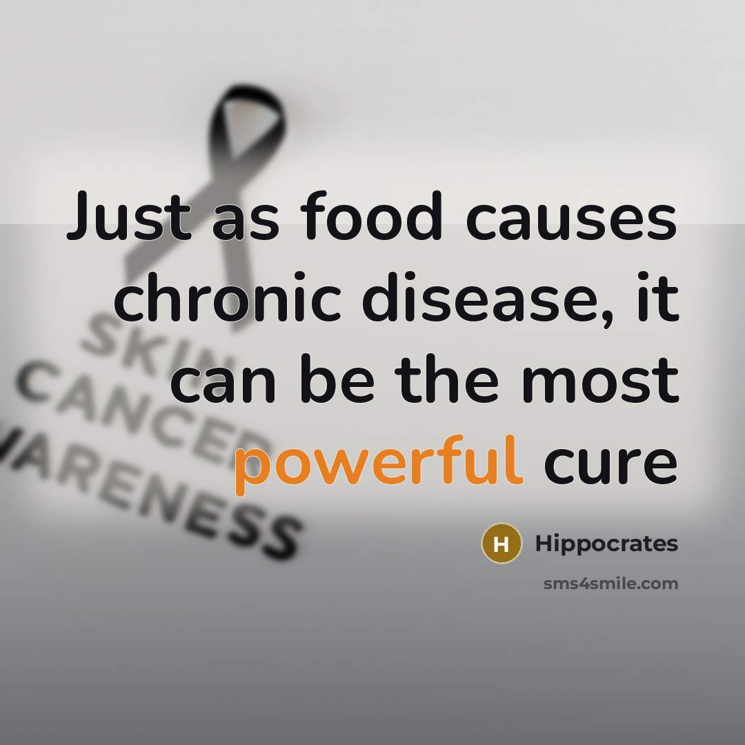 “Just as food causes chronic disease, it can be the…” quote by Hippocrates