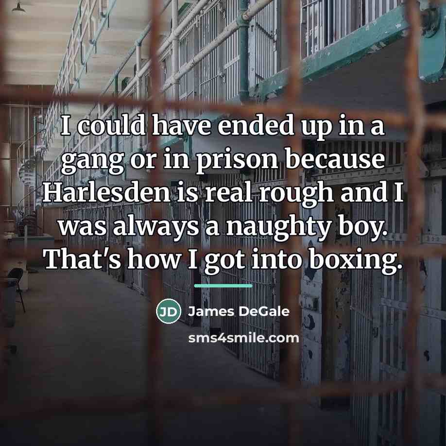 “I could have ended up in a gang or in…” quote by James DeGale
