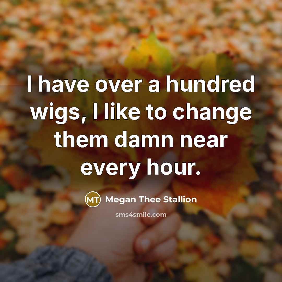 “I have over a hundred wigs, I like to change…” quote by Megan Thee Stallion