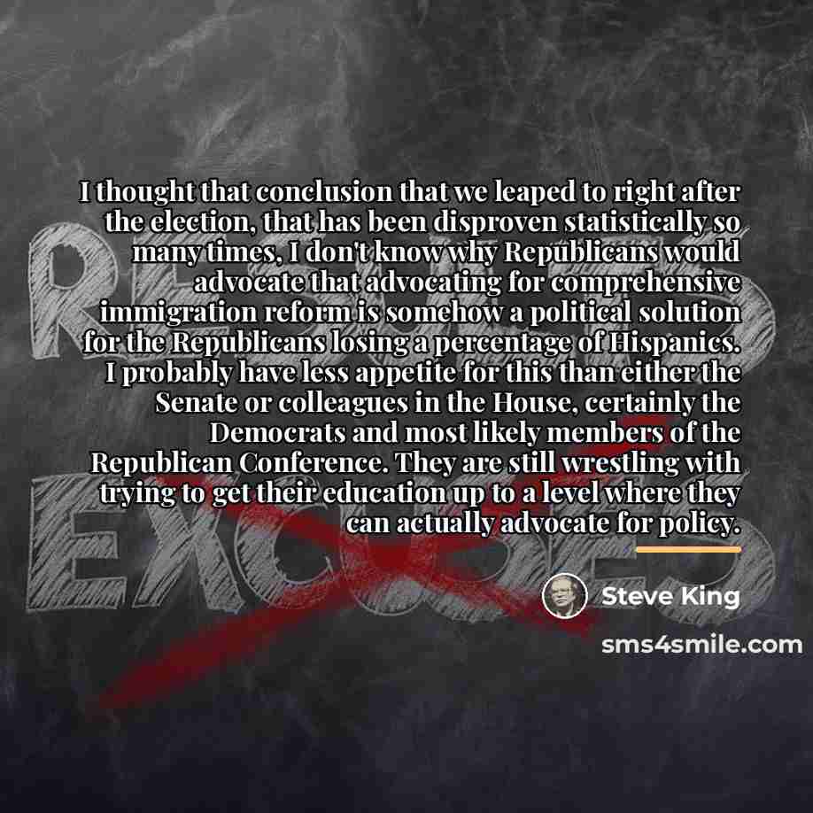 “I thought that conclusion that we leaped to right after…” quote by Steve King