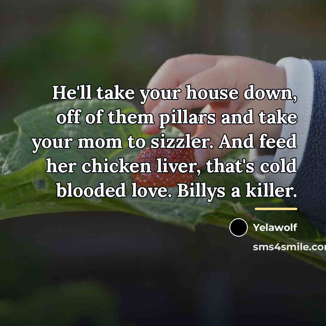 “He'll take your house down, off of them pillars and…” quote by Yelawolf