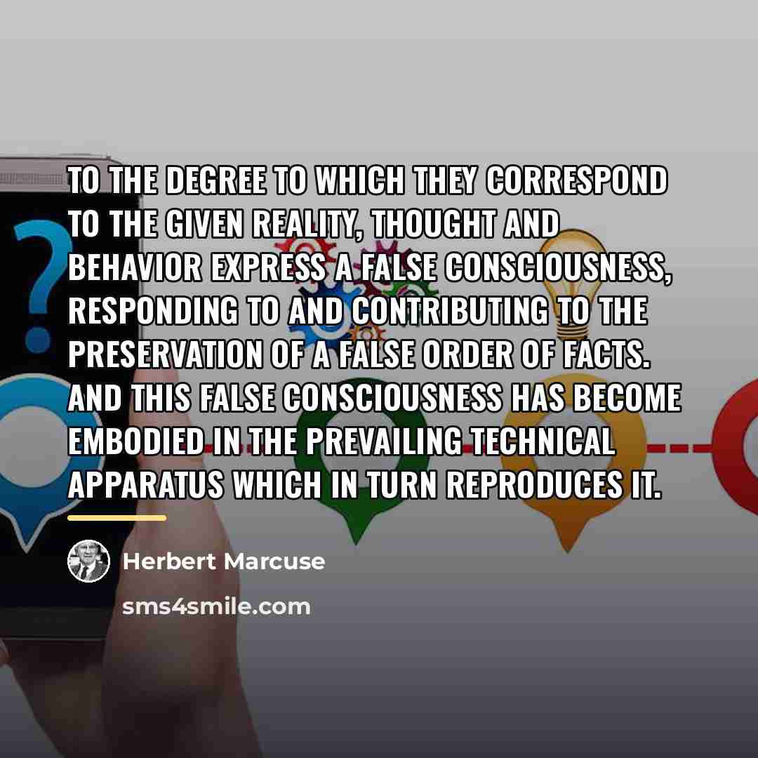 “To the degree to which they correspond to the given…” quote by Herbert Marcuse