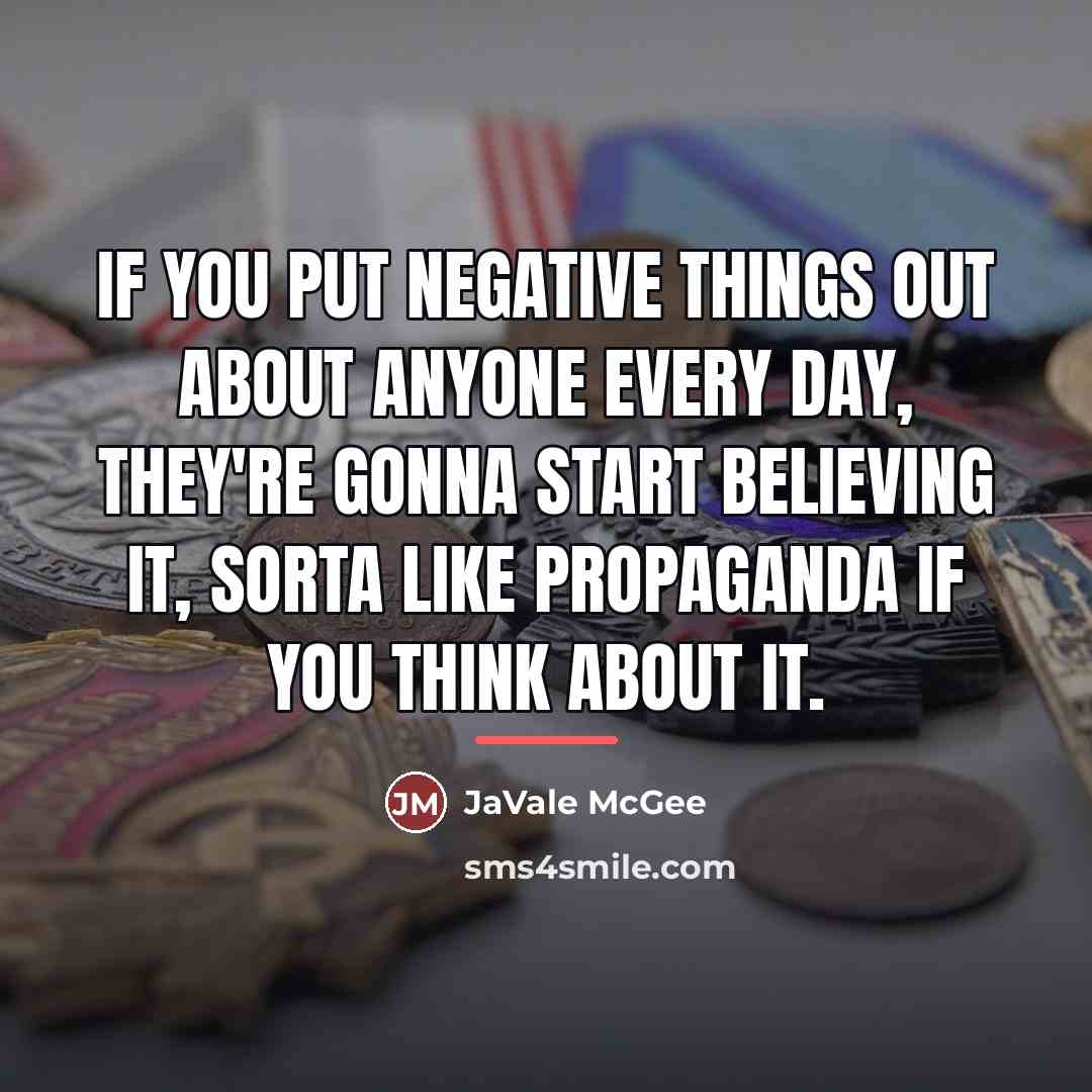 “If you put negative things out about anyone every day,…” quote by JaVale McGee