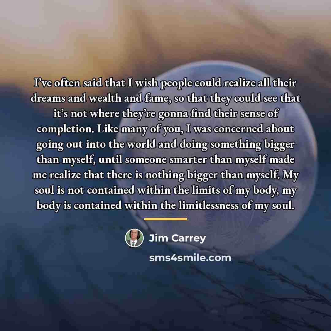 “I’ve often said that I wish people could realize all…” quote by Jim Carrey