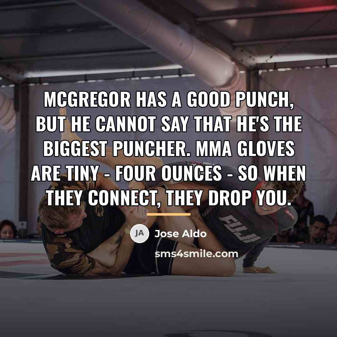 “McGregor has a good punch, but he cannot say that…” quote by Jose Aldo