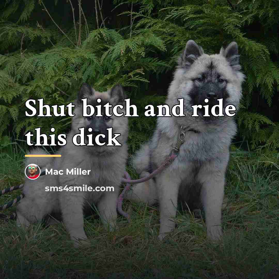 “Shut bitch and ride this dick…” quote by Mac Miller