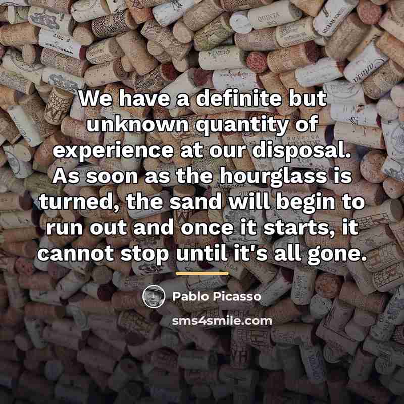“We have a definite but unknown quantity of experience at…” quote by Pablo Picasso