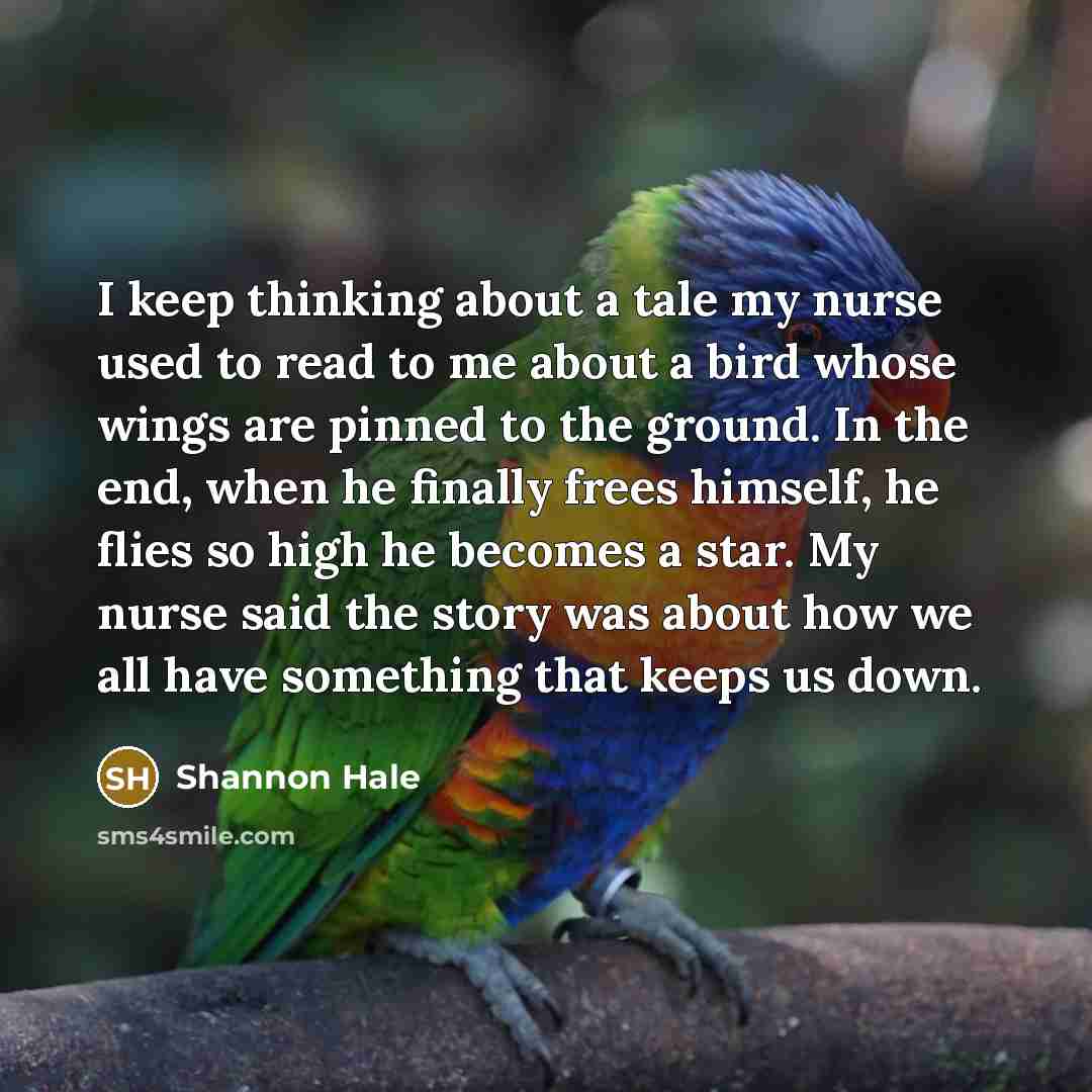 “I keep thinking about a tale my nurse used to…” quote by Shannon Hale