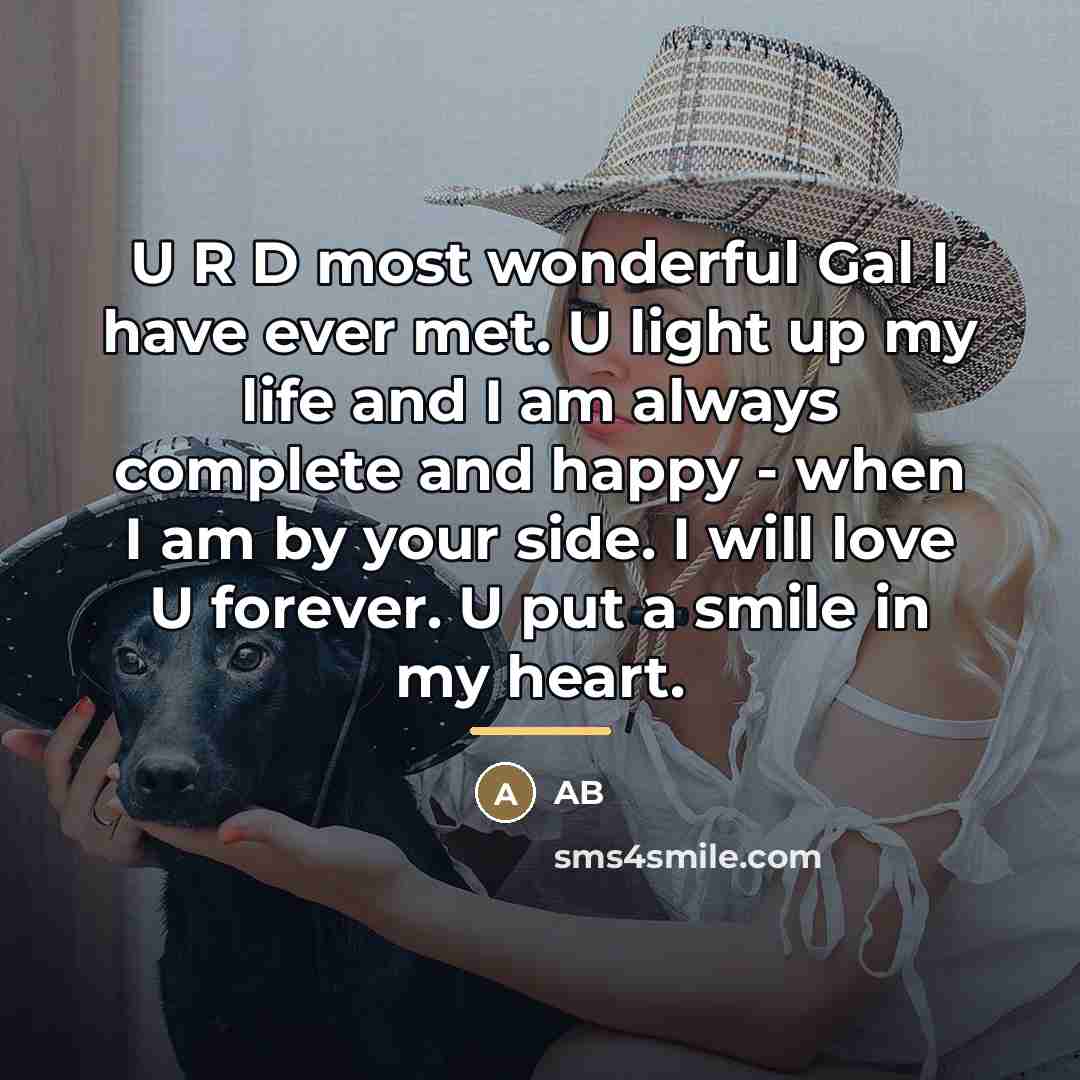 “U R D most wonderful Gal I have ever met.…” quote by AB