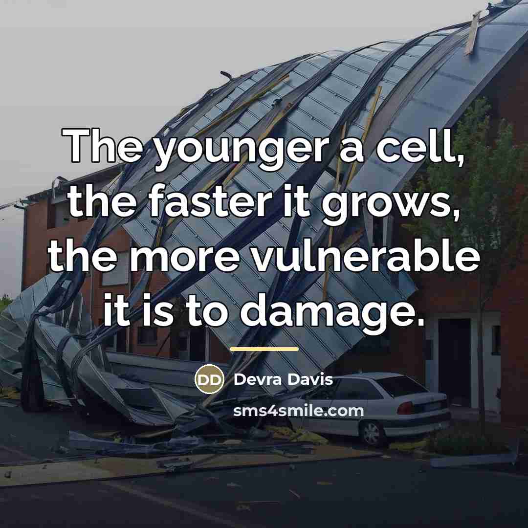 “The younger a cell, the faster it grows, the more…” quote by Devra Davis