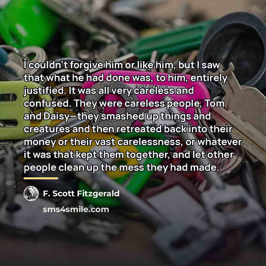 “I couldn’t forgive him or like him, but I saw…” quote by F. Scott Fitzgerald