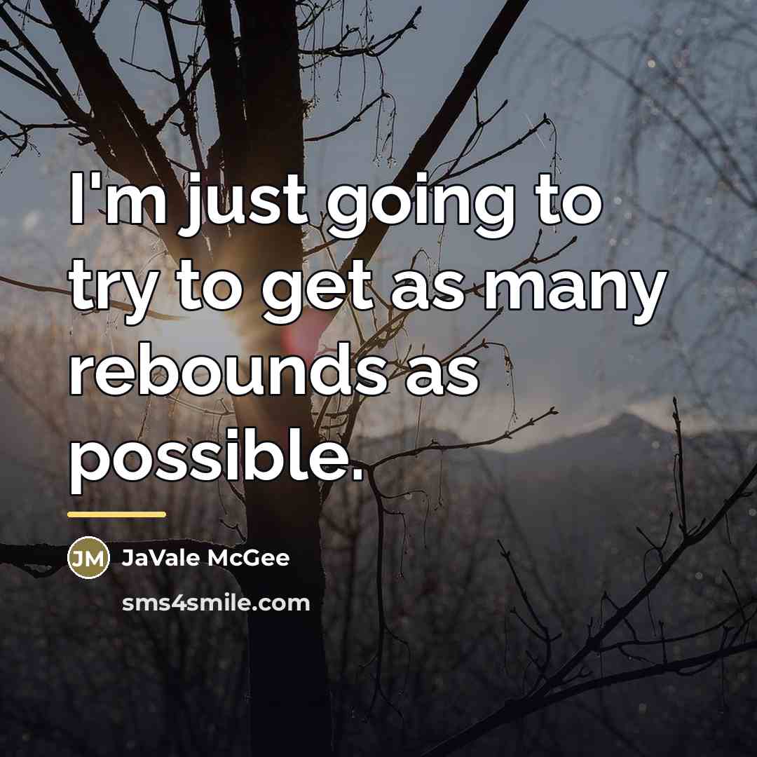 “I'm just going to try to get as many rebounds…” quote by JaVale McGee