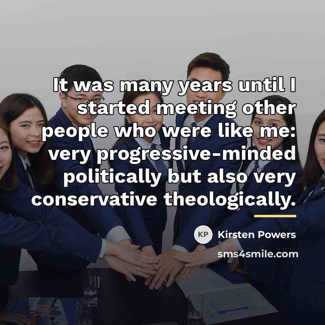 “It was many years until I started meeting other people…” quote by Kirsten Powers