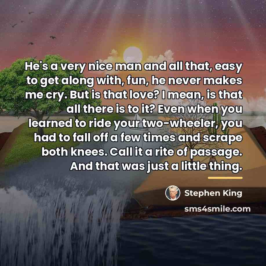 “He's a very nice man and all that, easy to…” quote by Stephen King