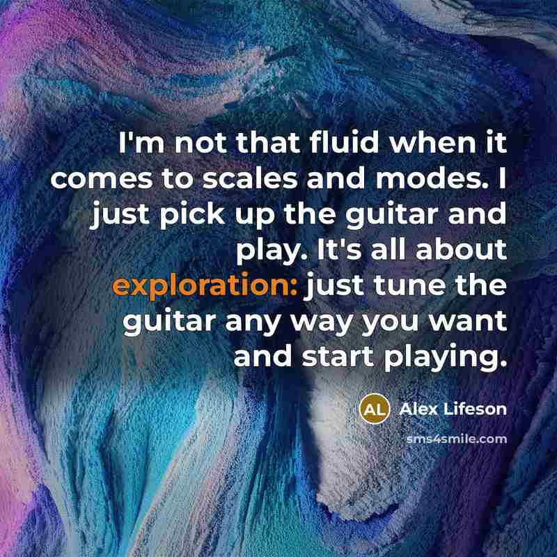 “I'm not that fluid when it comes to scales and…” quote by Alex Lifeson