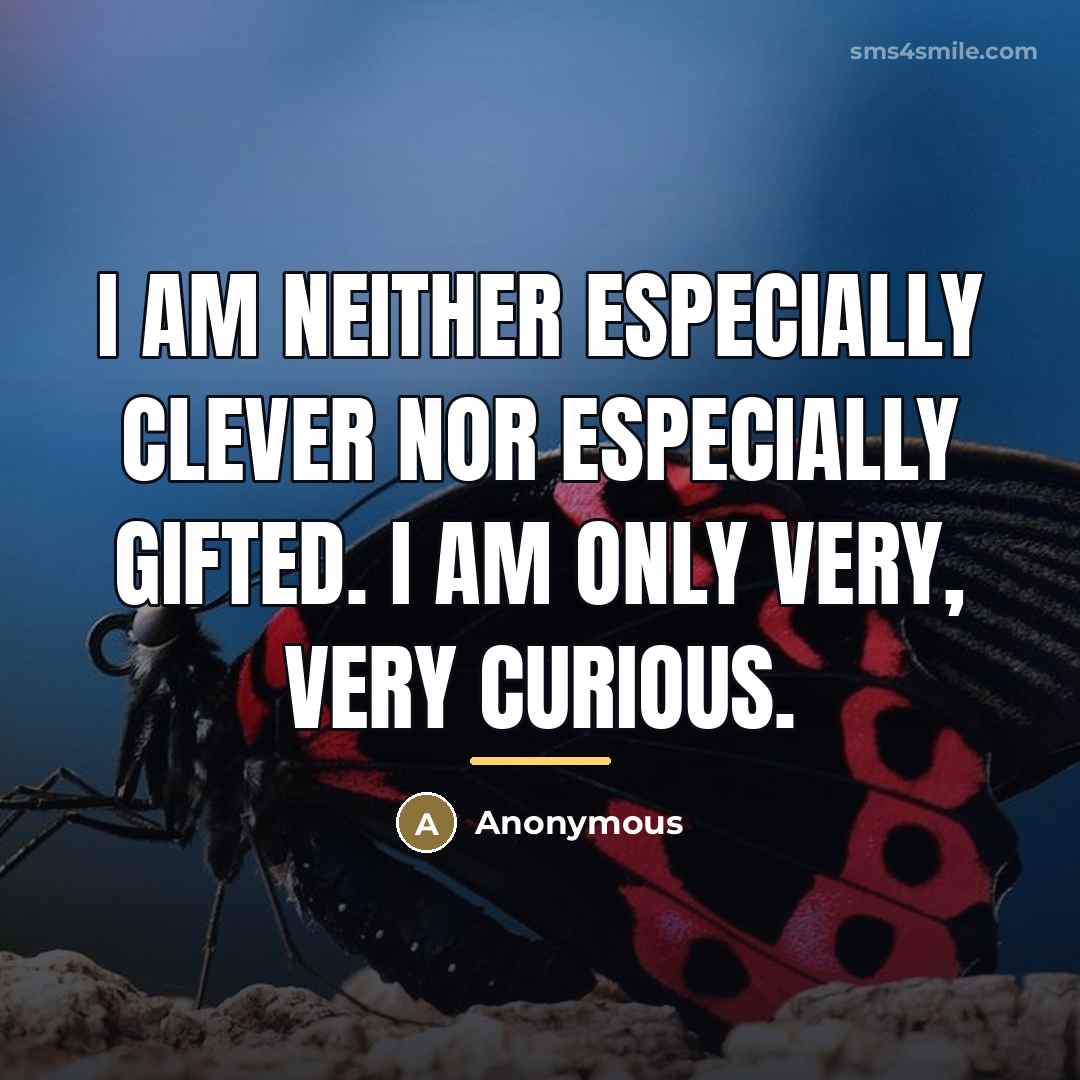 “I am neither especially clever nor especially gifted. I am…” quote by Anonymous