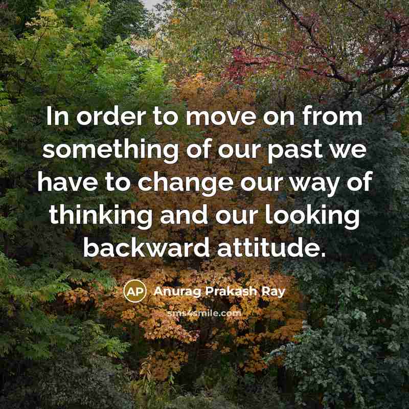“In order to move on from something of our past…” quote by Anurag Prakash Ray