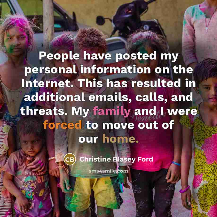 “People have posted my personal information on the Internet. This…” quote by Christine Blasey Ford