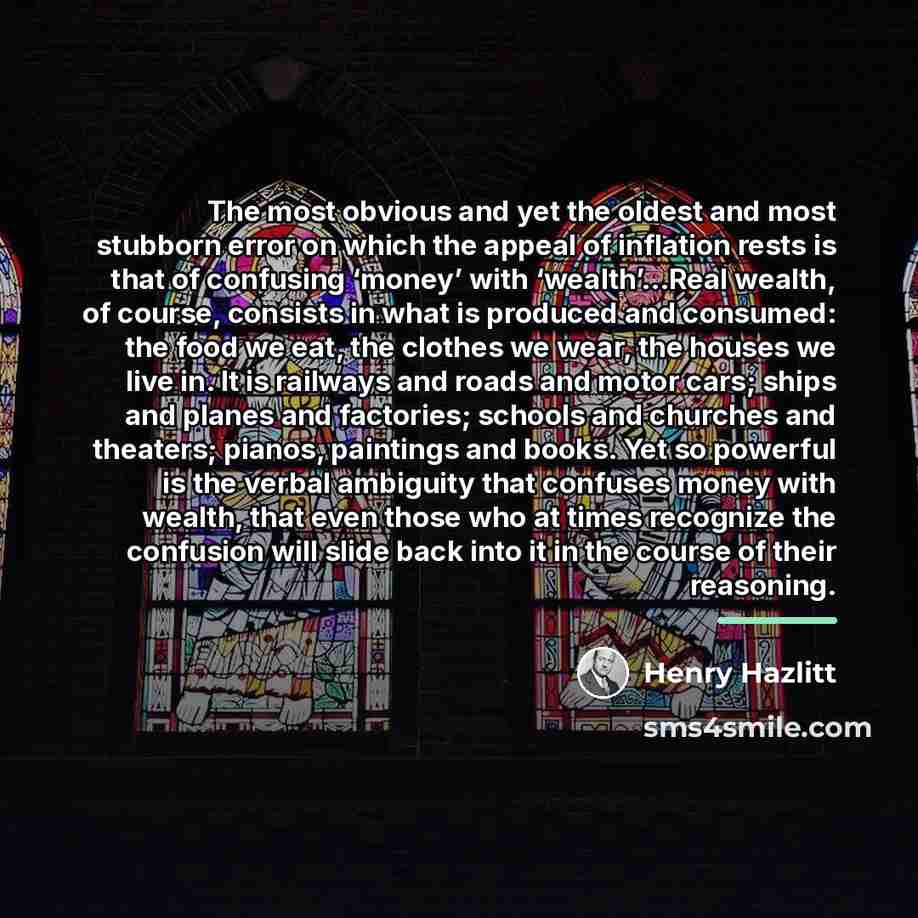 “The most obvious and yet the oldest and most stubborn…” quote by Henry Hazlitt