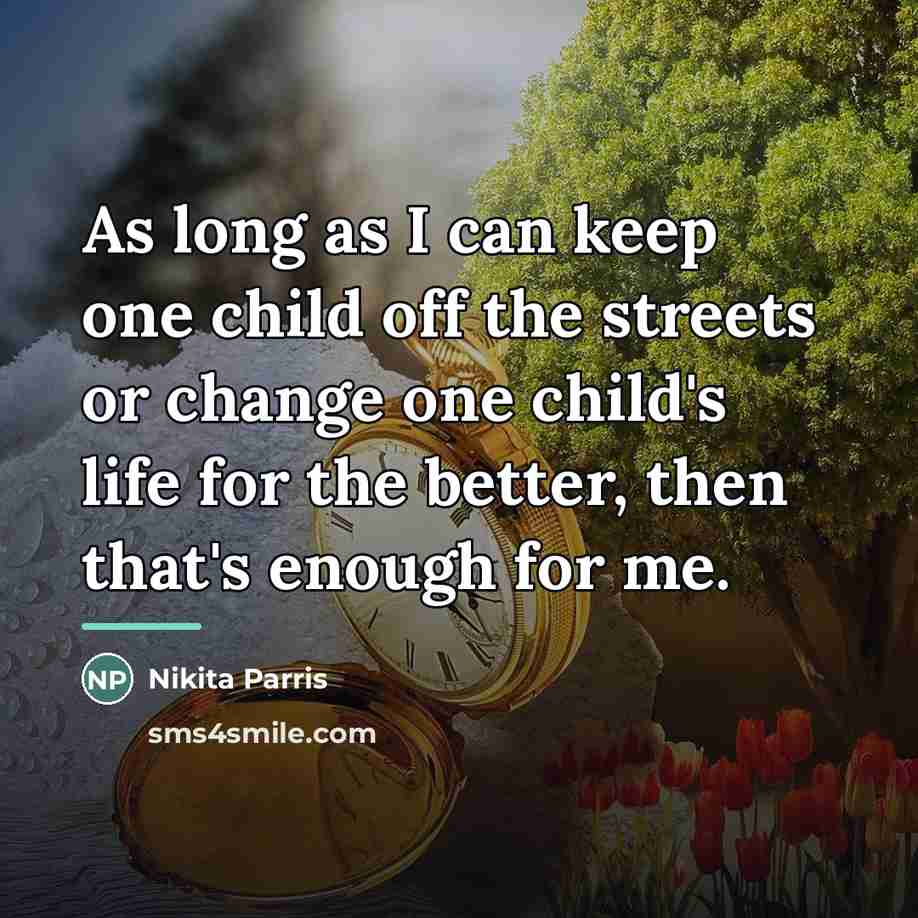 “As long as I can keep one child off the…” quote by Nikita Parris
