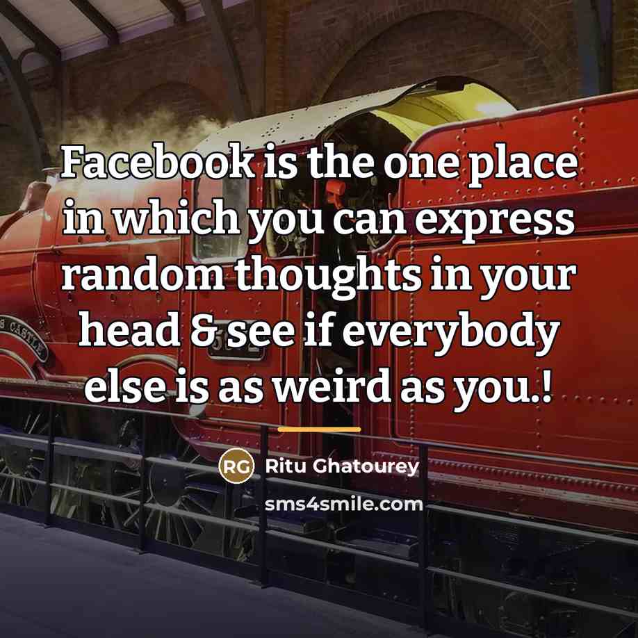 “Facebook is the one place in which you can express…” quote by Ritu Ghatourey