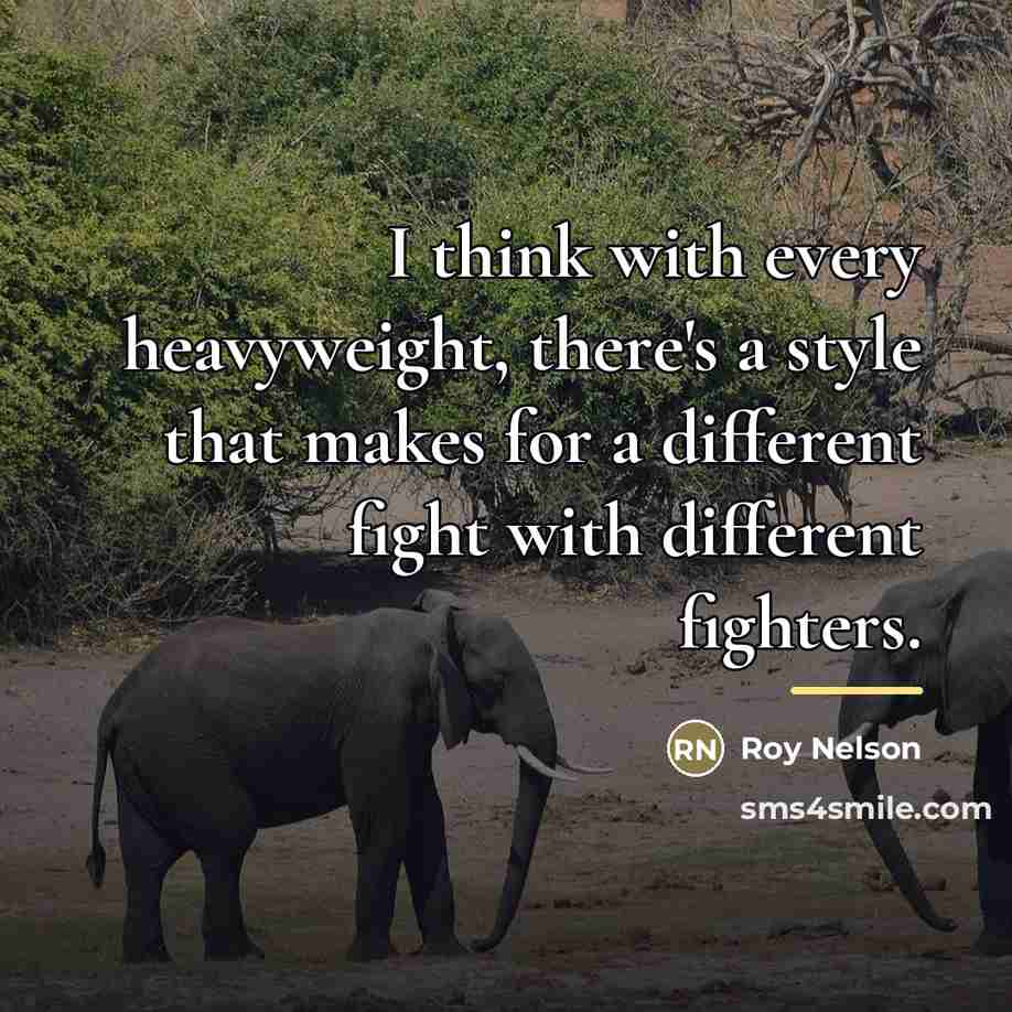 “I think with every heavyweight, there's a style that makes…” quote by Roy Nelson