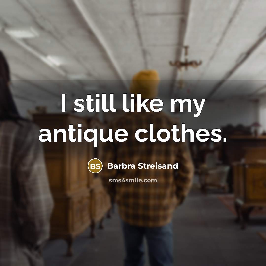 “I still like my antique clothes.…” quote by Barbra Streisand