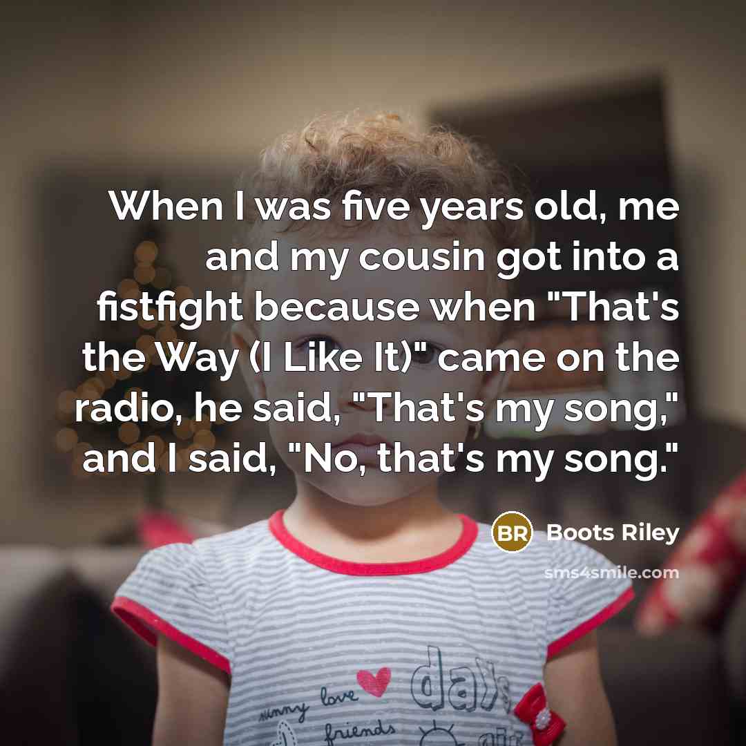 “When I was five years old, me and my cousin…” quote by Boots Riley