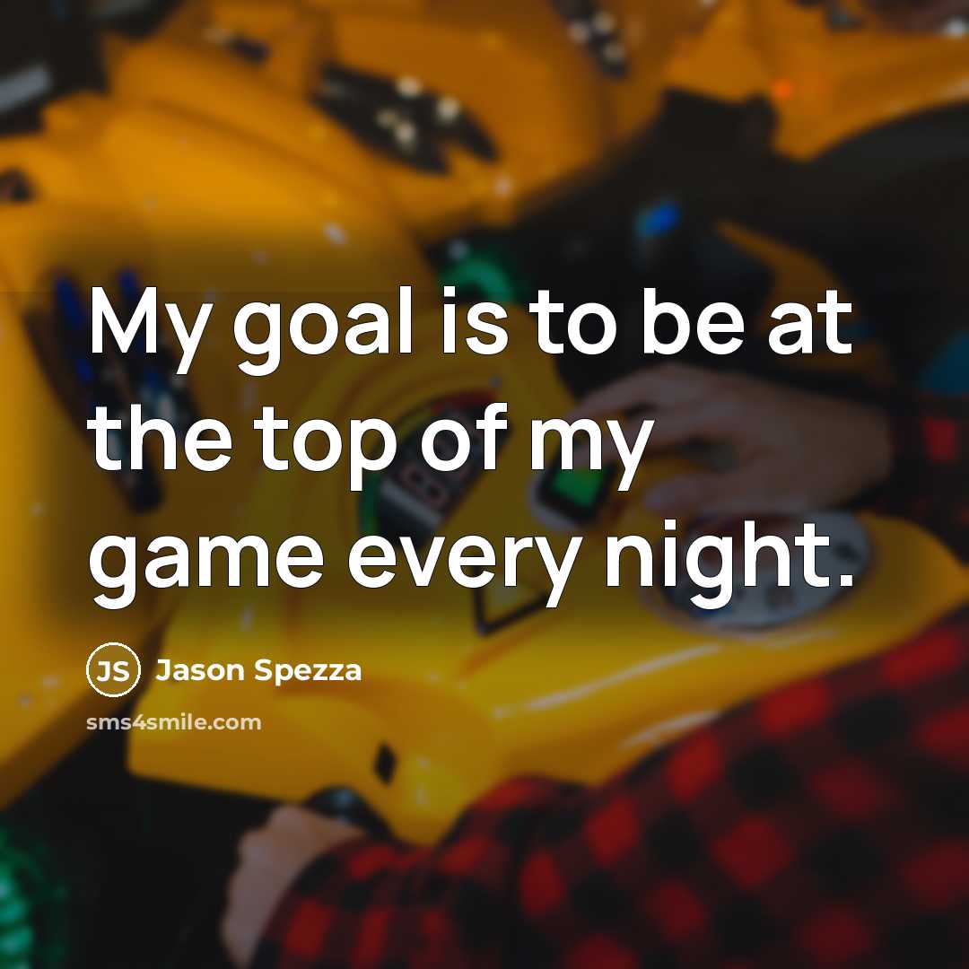 “My goal is to be at the top of my…” quote by Jason Spezza