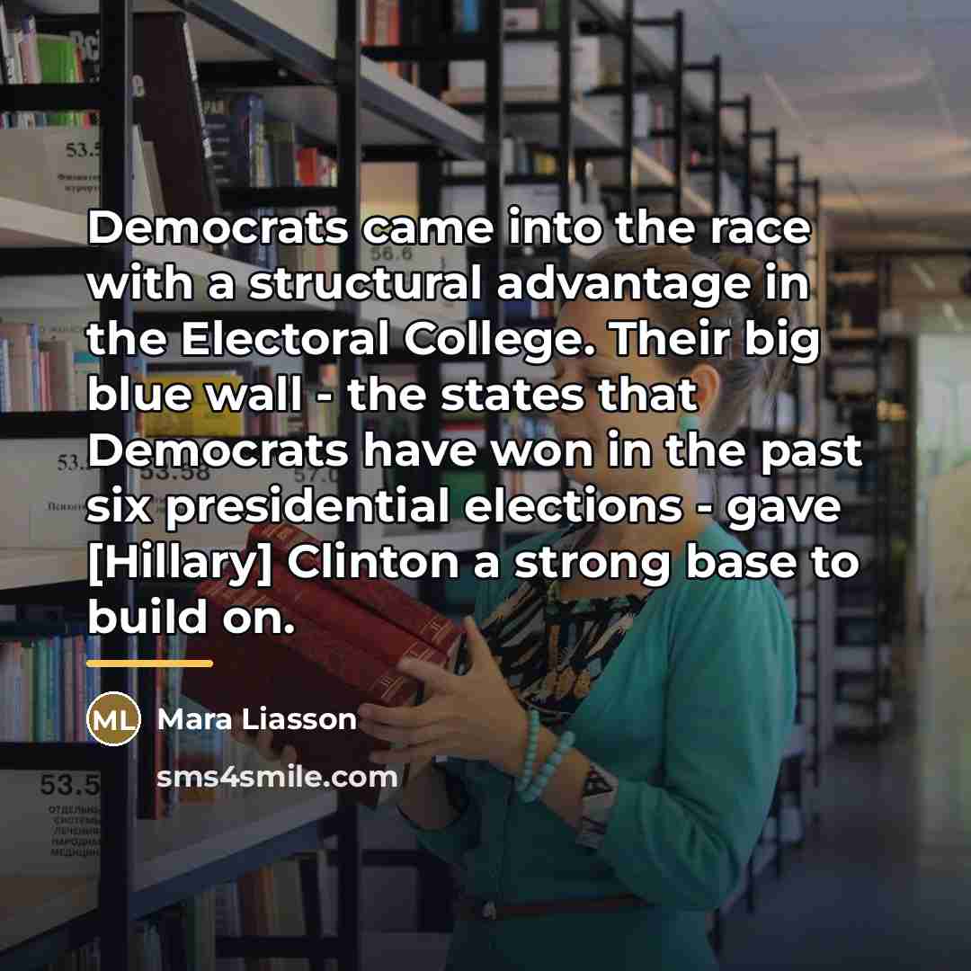 “Democrats came into the race with a structural advantage in…” quote by Mara Liasson