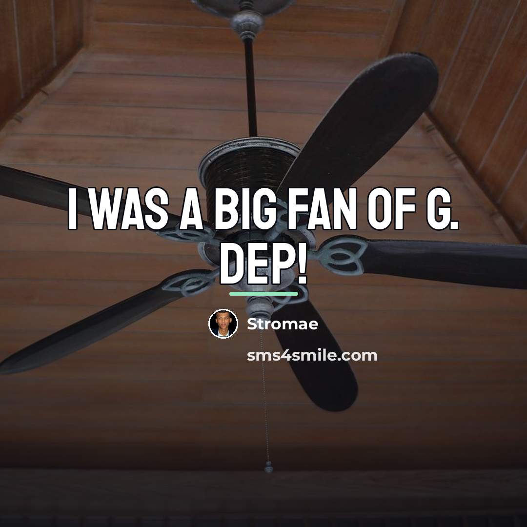 “I was a big fan of G. Dep!…” quote by Stromae