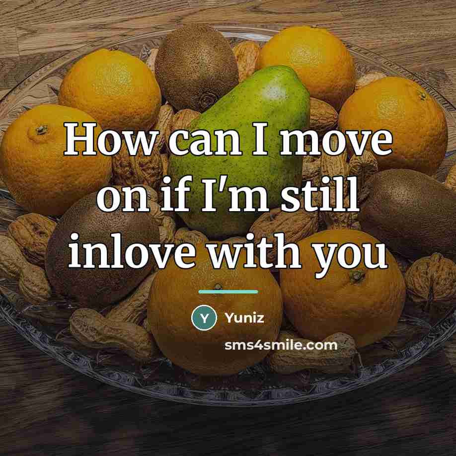“How can I move on if I'm still inlove with…” quote by Yuniz