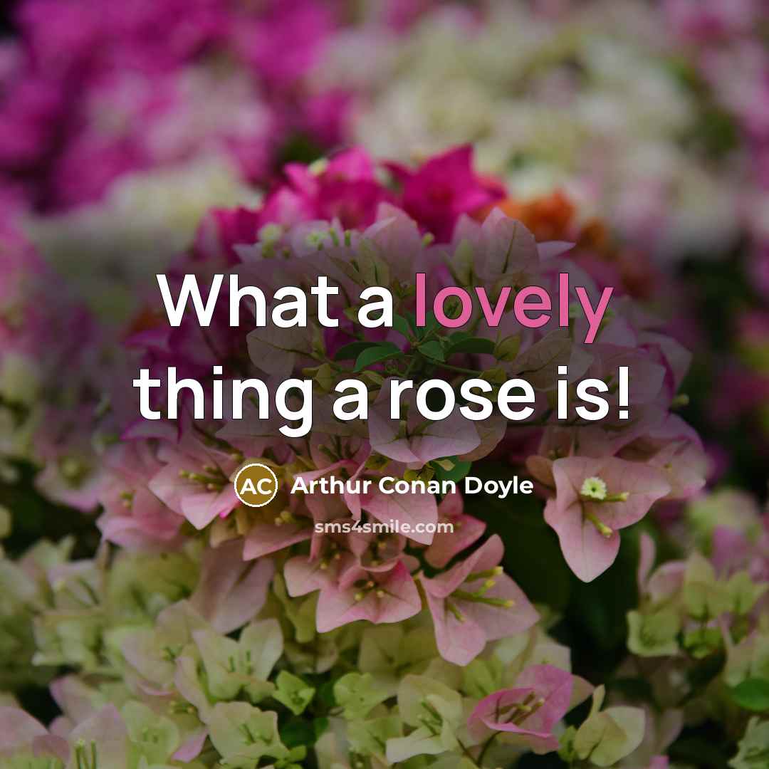 “What a lovely thing a rose is!…” quote by Arthur Conan Doyle