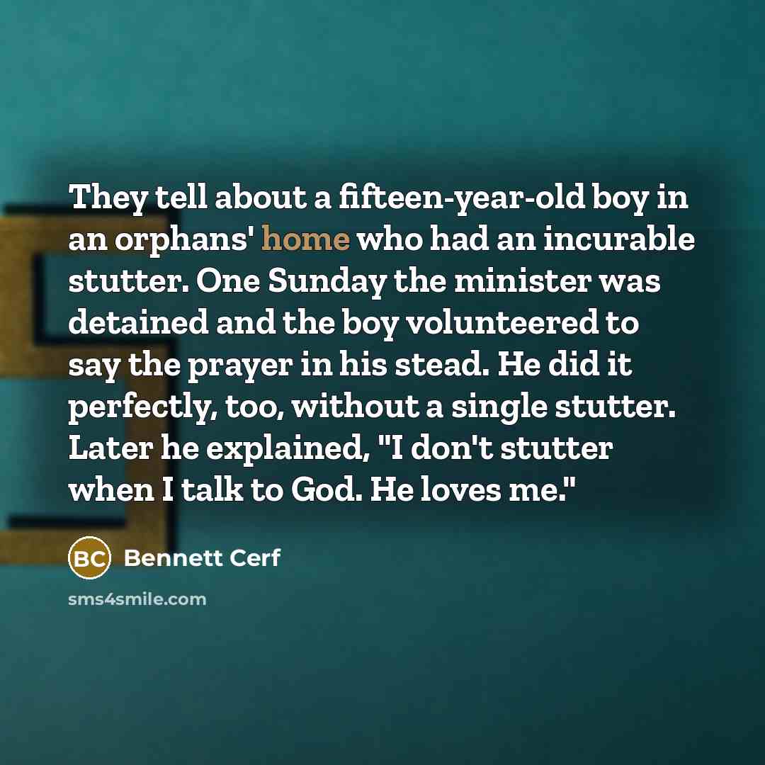 “They tell about a fifteen-year-old boy in an orphans' home…” quote by Bennett Cerf