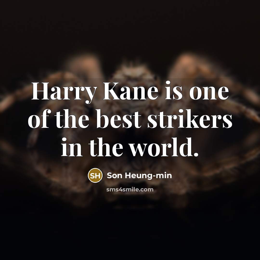 “Harry Kane is one of the best strikers in the…” quote by Son Heung-min