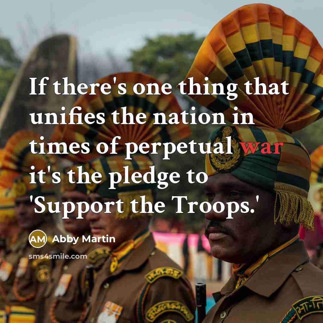 “If there's one thing that unifies the nation in times…” quote by Abby Martin