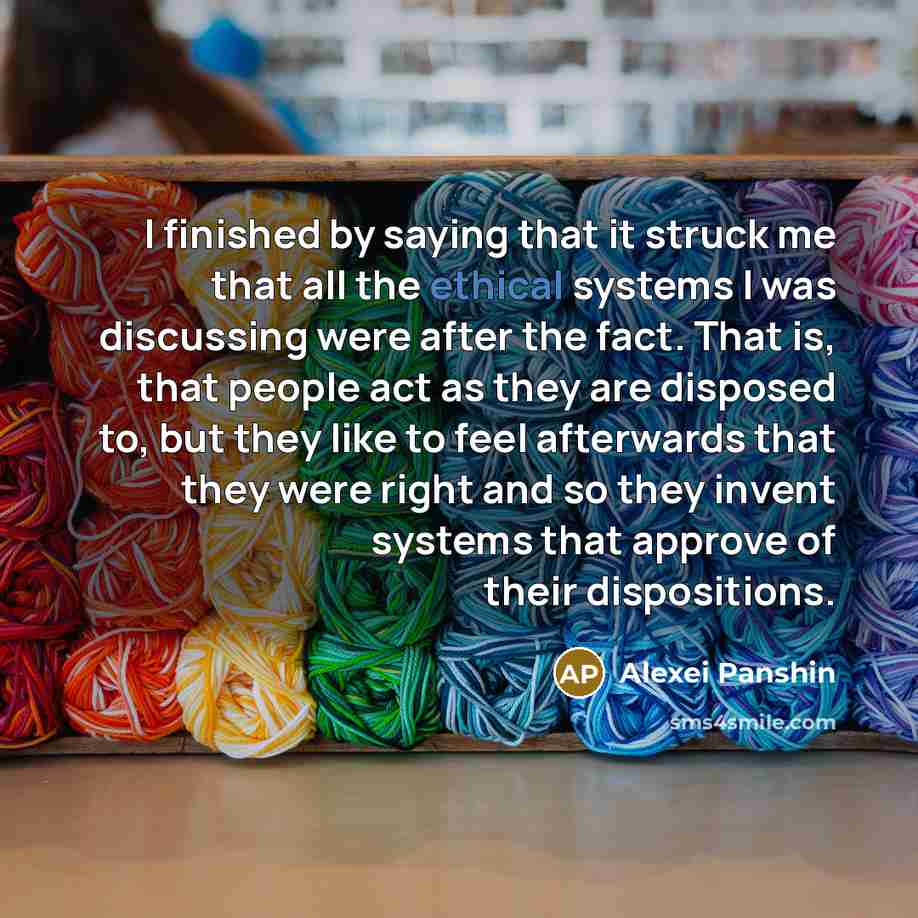 “I finished by saying that it struck me that all…” quote by Alexei Panshin